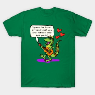 Iguana valentines serenade ❤️ T-Shirt